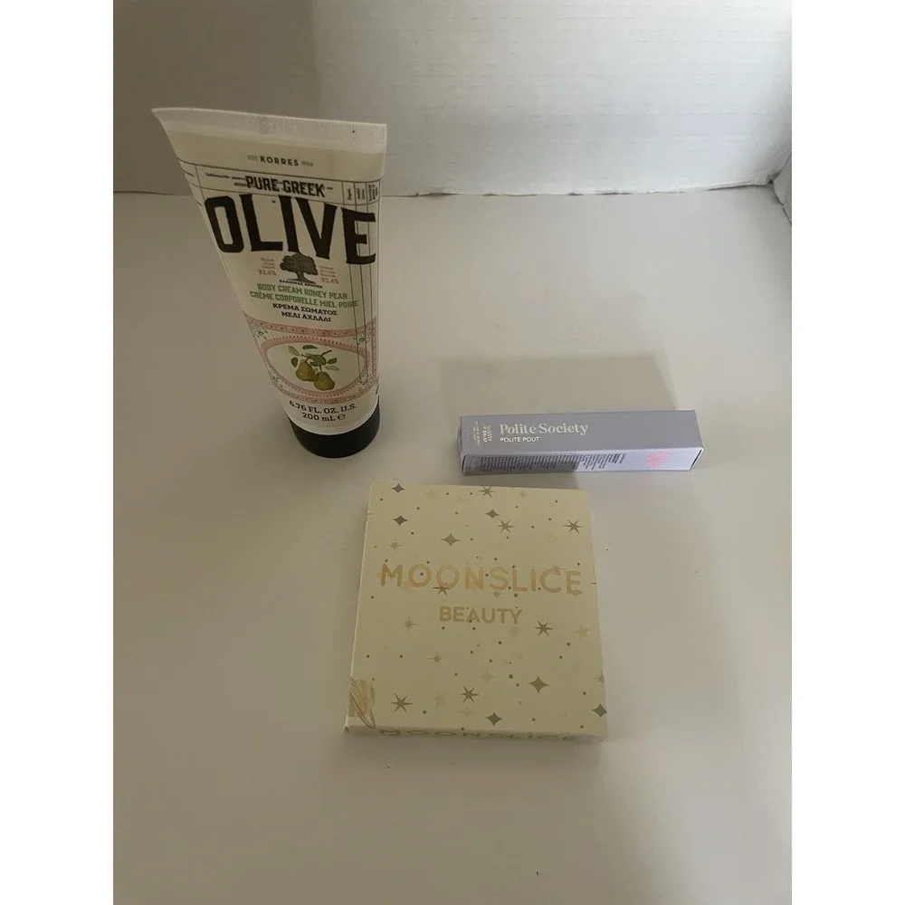 Ipsy Box Lot Pure Creek Olive Body Cream Moon Slice Beauty Polite Society Balm